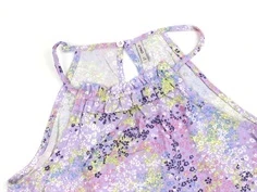 Kids ONLY purple rose/wild ditsy halterneck top